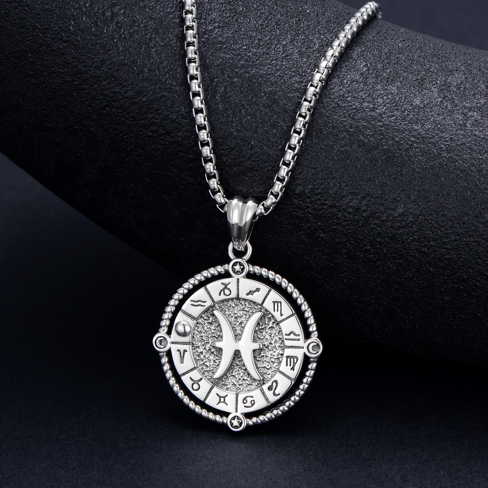 925 Silver Zodiac Sign Necklace with Constellation Pendant